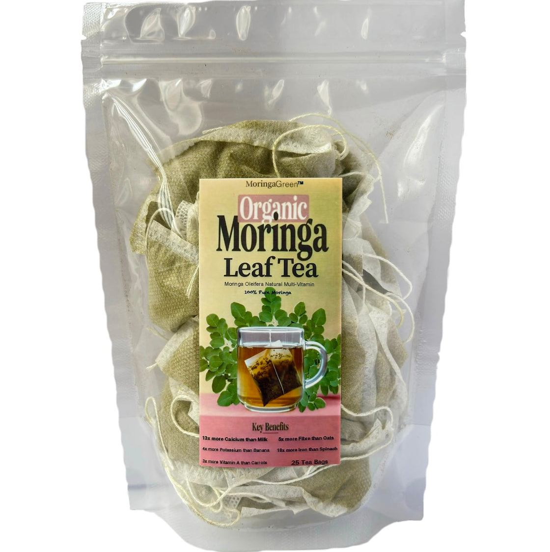 Organic Moringa Leaf Tea | 25 Tea Bags