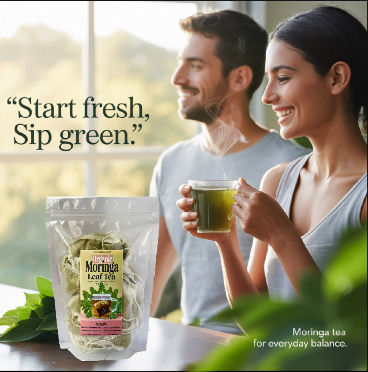 Organic Moringa Leaf Tea | 25 Tea Bags